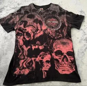 HARLEY-DAVIDSON 전체 프린트 스컬 뒷면 이글