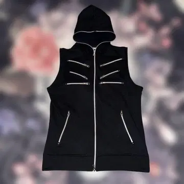 Semantic Design y2k hooded zip vest