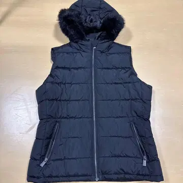 GAP 후드 부착 다운 베스트 M 블랙