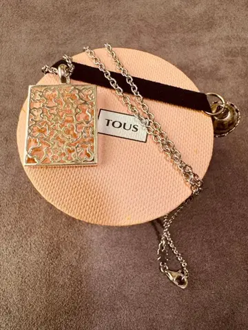 TOUS 토우스 실버 시스루 세공 목걸이