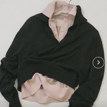 TODAYFUL 투데이풀 레이어드 폴로 니트 다크 그레이