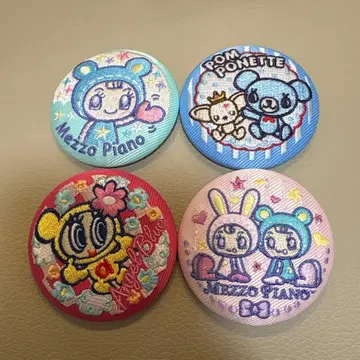 나루미야 캐릭터즈 자수 캔뱃지 메조 피아노