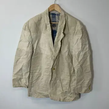 90s 빈티지 베이지 테일러드 자켓 린넨풍 캐주얼