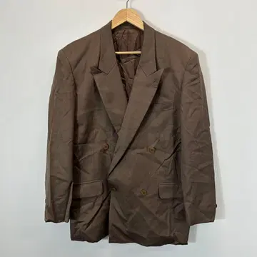 90's vintage 레트로 브라운 더블 자켓 테일러드