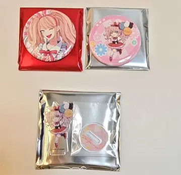 마네키네코 단간론파 에노시마 쥰코 아크릴 스탠드 캔뱃지 3점