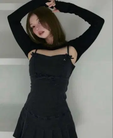 andmary Bonnie denim mini dress