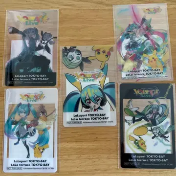 포켓몬 하츠네 미쿠 포케미쿠 라이브 라라포트 혜택 클리어 카드 전 5종