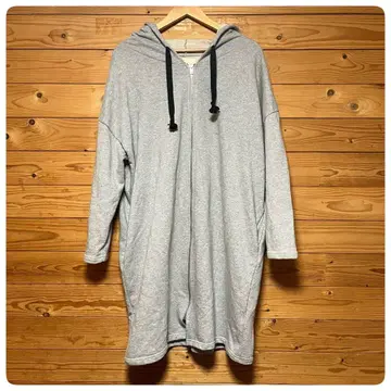 IN THE MARKET 롱 후드티 그레이 롱 기장 후드티 원피스