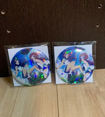 제비뽑기당 나기노아스카라 D상 키라키라 캔뱃지 C 2점