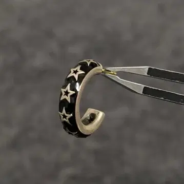 저스틴 데이비스 후프 귀걸이 별 모양 스타 한쪽용