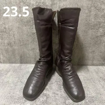 [ VITA NOVA ] 롱 부츠 사이드 지퍼 브라운 브라운 23.5cm