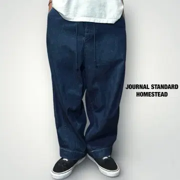 J.S.HOMESTEAD 와이드 데님 이지 팬츠 라이트 온스 일본제