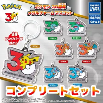 포켓몬 30주년 메탈 참 마스코트 컴플리트 세트