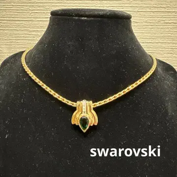 구 로고 빈티지 스와로브스키 목걸이