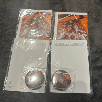가치액터 아모 엽서 캔뱃지 복권 메이트 4장 세트