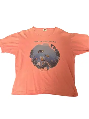 anvil 핑크 그래픽 T셔츠 90s made in USA 레어