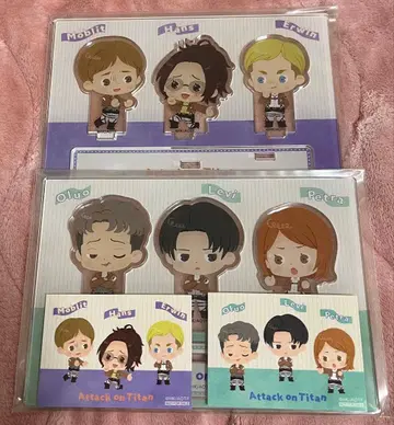 진격의 거인 도큐핸즈 콜라보 트리플 아크릴 스탠드 2종