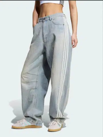 adidas 와이드 레그 데님 라이트 블루