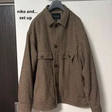 [ 셋업 ] niko and - 체크 블루종&팬츠