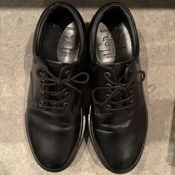 LAD MUSICIAN 블랙 가죽 레이스업 슈즈