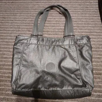 키플링 토트백 그레이 실버 숄더 없음