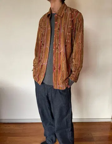 사이키델릭 올 패턴 긴팔 셔츠