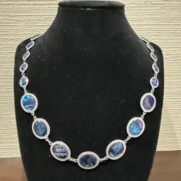 빈티지 목걸이 블루 계열