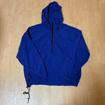 90s USA산 LANDS'END 나일론 아노락 후드티 블루 구제 의류