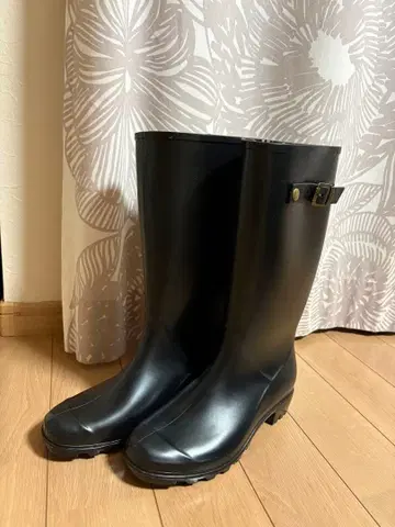 블랙 장화 레인부츠
