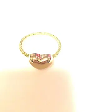 하트 모양 금속 장식 골드 머리끈