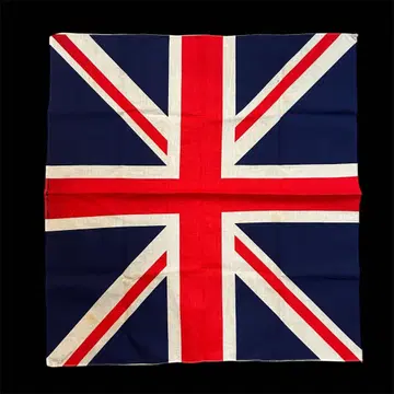 60s 70s 빈티지 USA제 유니언 잭 귀 달린 반다나 레어