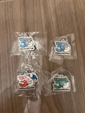 포켓몬 30주년 기념 메탈 참 컬렉션 4개 세트