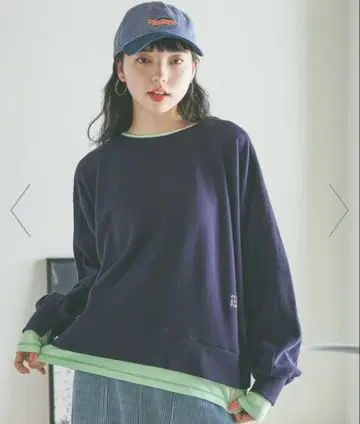 니코앤드 레이어드 스웨트 풀오버 네이비 L