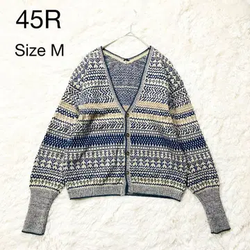 5D94 45R 알파카 셰틀랜드 페어아일 가디건