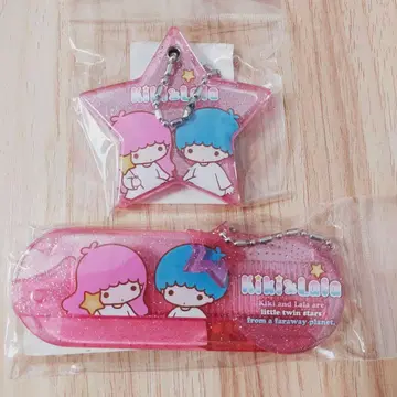 리틀트윈스타 거울 포함 접이식 빗 새상품 미사용 키키&라라 레트로