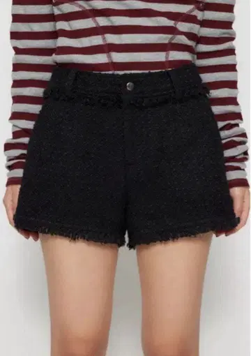 [ 새상품급 ] 라그아젬 트위드 컴팩트 숏팬츠 블랙