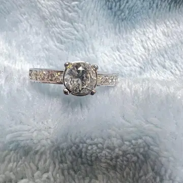 Swarovski 반지 17호 싱글 스톤 고급 디자인 박스 포함