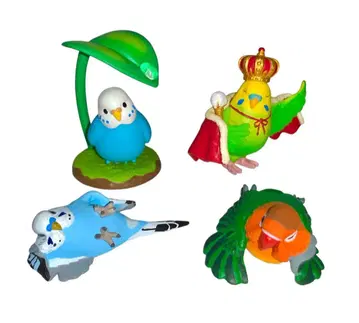 새 앵무새 동물 가챠 4개 세트 묶음 판매