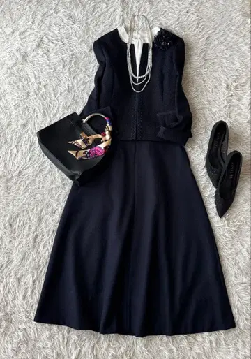 큰 키 새상품급 리플렉트 트위드 자켓 셋업 졸업식 세레모니