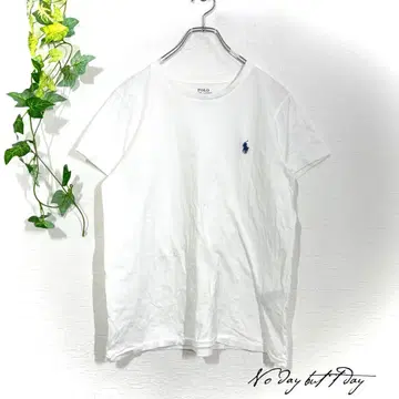 폴로 랄프로렌 T셔츠 (M 상당) 화이트 반팔 면 100% 원 포인트