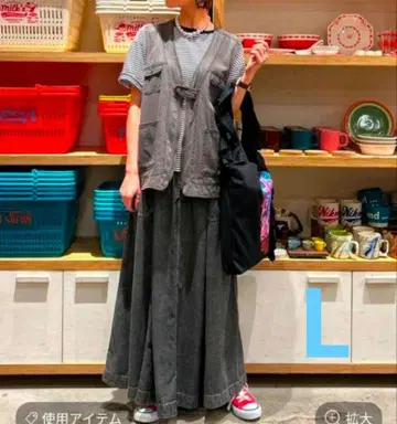 niko and 니코앤드 모듬 벨트 플레어 스커트 블랙 L