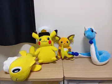 메챠모후굿토 봉제 인형 라이츄 피카츄 샤리타츠 포켓몬