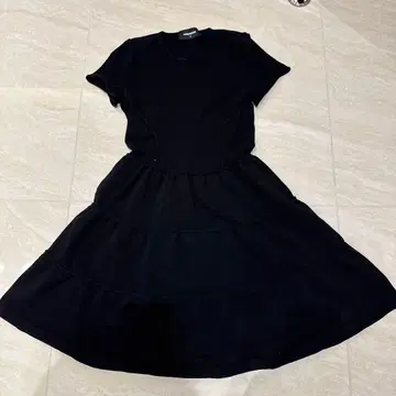 DSQUARED2 블랙 반팔 미니 원피스 M