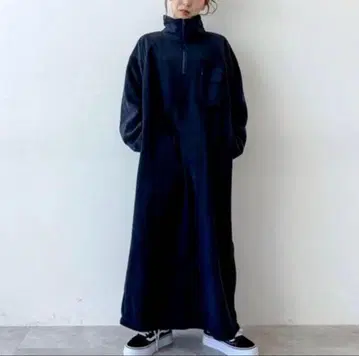 니코앤드 MODENORMCORE 플리스 밀리터리 맥시 원피스 L 네이비