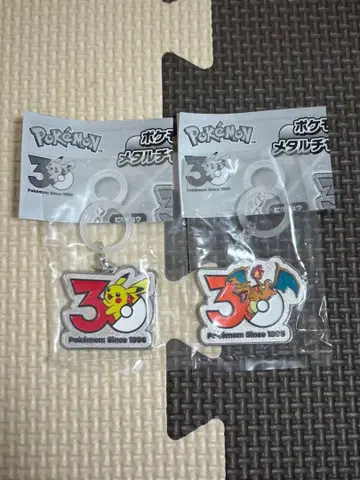 포켓몬 30주년 메탈 참 마스코트 메지루시 액세서리 2개 세트