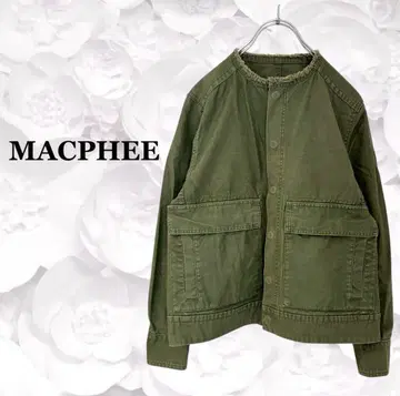 [맥피] 밀리터리 자켓 [F] 카키 노카라 프린지 에그