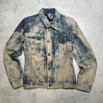 00s 오니 페이드 그런지 데님 자켓/Y2K/오니/갸루 남자/아열대