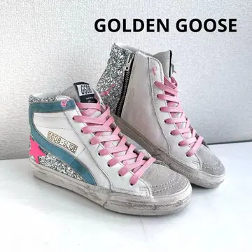 골든구스 글리터 로고 하이컷 스니커즈 슬립온 컨디션 최상