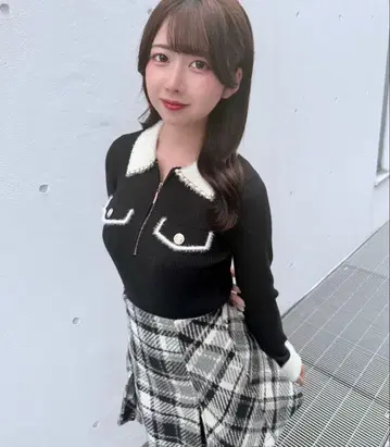 NOMAE 체인 칼라 ZIP 니트