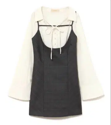 ANDMARY Betty layered check dress